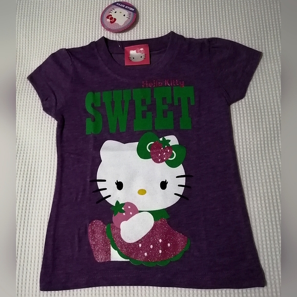 🔥SALE🔥 Hello Kitty Sanrio Sparkly Girl's T-shirt Tee NWT Size 2 - Picture 1 of 5